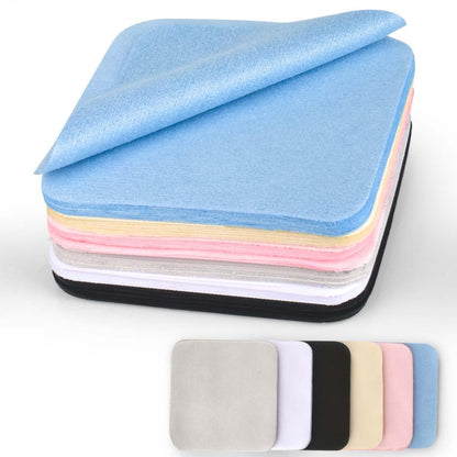CONLI 60 Pack Small Microfiber Cleaning Cloth for Eyeglasses 8x8cm/3.15x3.15in Luxury Suede Glass Cleaning Cloth Glasses Cleaner for Eye Glass Lens Cleaning Gentle and Lint-Free